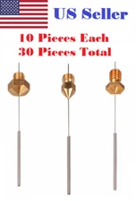 30 PCs Bendable drill needle for cleaning of 3D printer nozzle 0.2mm 0.3mm 0.4mm