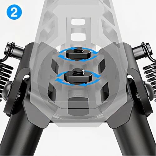 6-9 Inch Foldable Adjustable Hunting Rifle Bipod for M-lok Picatinny Rail - Picture 3 of 19