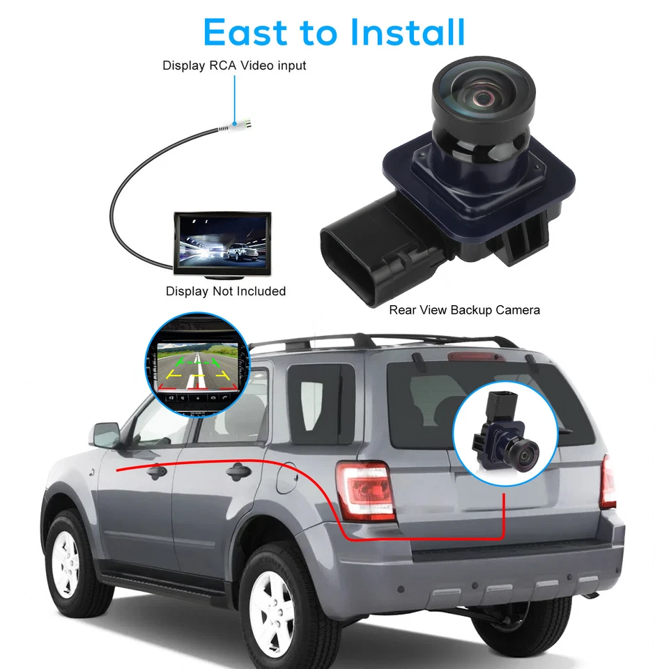 EJ5Z19G490A Rear View Backup Camera Kit For 2013 2014 2015 2016 2017 Ford Escape - Image 2 of 4