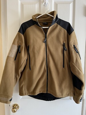 HELIKON TEX LIBERTY COMBAT HEAVY FLEECE JACKET- SIZE MEDIUM Coyote Tan