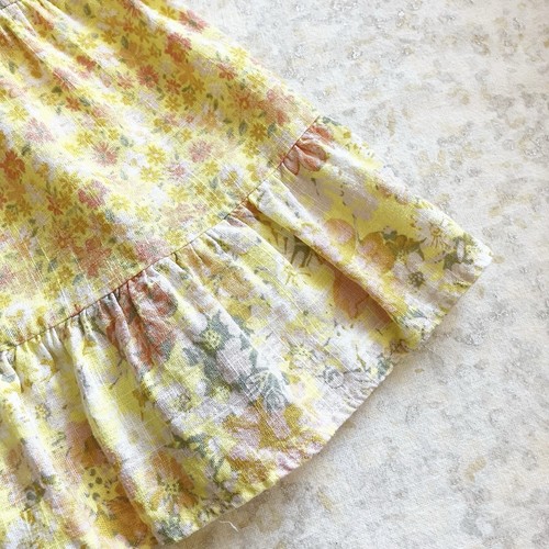 Art Class Girls Medium 8 Dress Floral Rayon Linen Blend Yellow Sleeveless - Picture 8 of 9