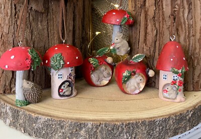 Waldland Krötenhocker Haus Maus Weihnachtsbaum Dekoration Gisela Graham Igel 