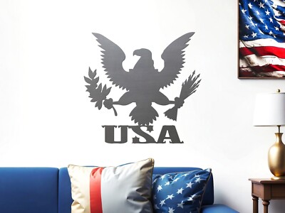 USA Eagle American Pride Symbol Metal Wall Art Sign USA Made