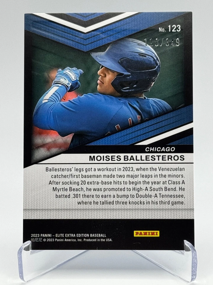 2023 Panini Elite Extra Edition Aspirations #123 MOISES BALLESTEROS | Blue /349 - Image 2 of 3
