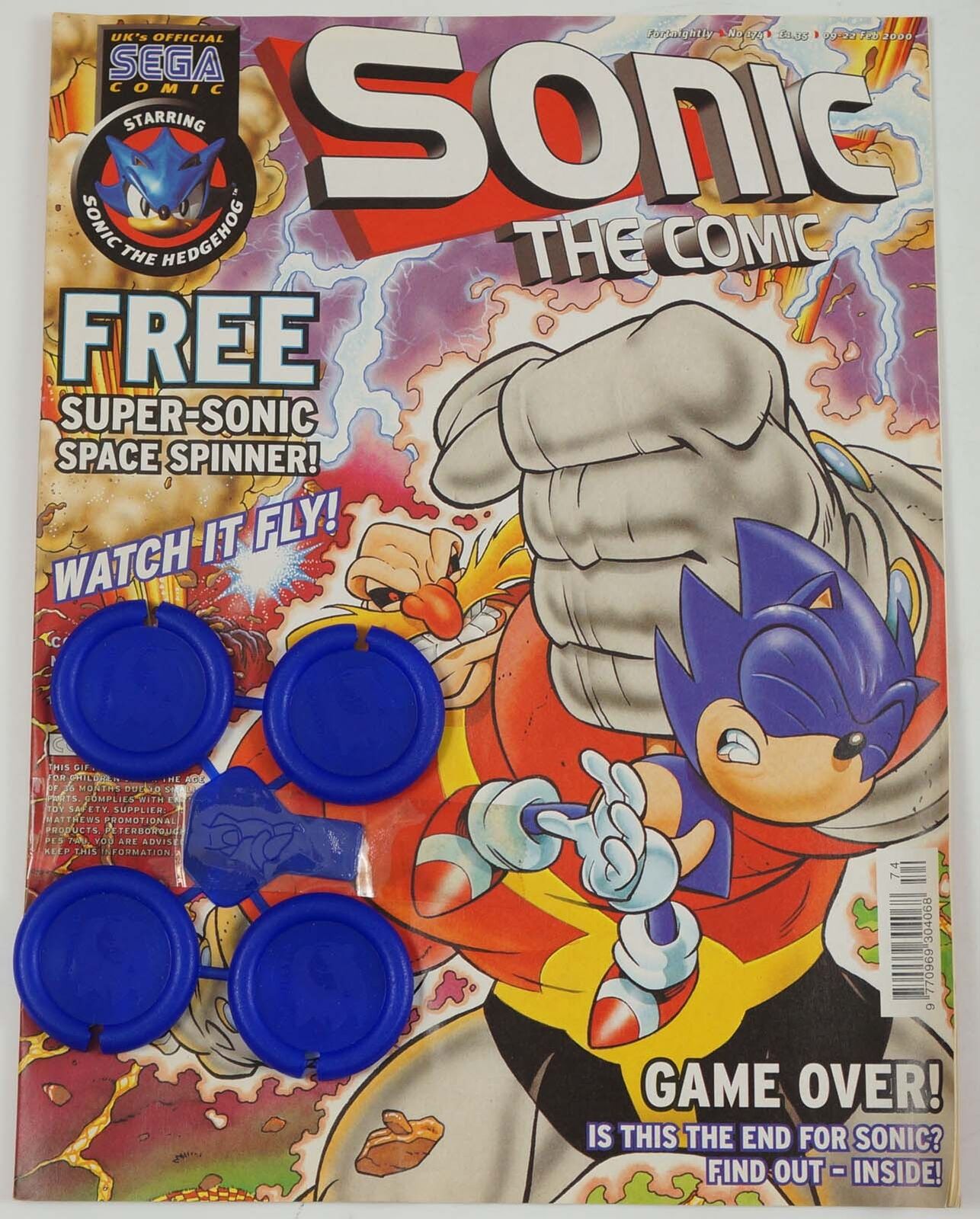 Sonic the Comic #33 VG ; Fleetway Quality