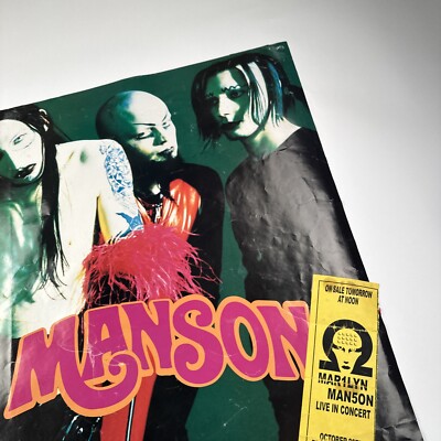 Vintage MARILYN MANSON GROUP POSTER 1995 Smells Like
