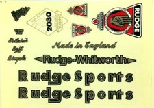 RUDGE STICKER DECAL BICYCLE SPORTING GOODS SET RETRO VINTAGE BIKE PART CYCLING
