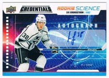 2019-20 CREDENTIALS ROOKIE SCIENCE CARL GRUNDSTROM AUTO LOS ANGELES KINGS #RS-16
