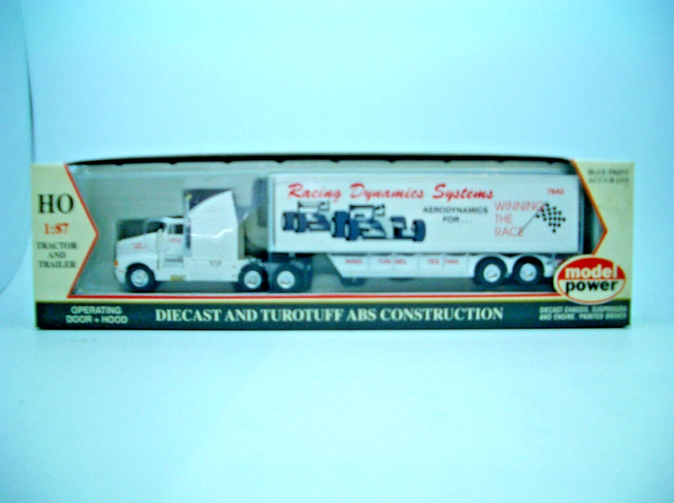 KENWORTH SEMI  RACING DYNAMICS TRAILER"WHITE" 1:87 #21002 - Image 2 of 3