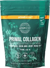 Primal Harvest Collagen Peptides Powder Type I & III – 10 oz, Hair Skin Nails