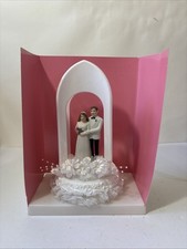 Vintage 1984 Wilton Wedding Cake Topper Bride Groom In Original Box