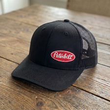Peterbilt Truck Embroidered Trucker Hat Black Mesh Back Snapback Peterbilt Truck Embroidered Trucker Hat Black Mesh Back Snapback