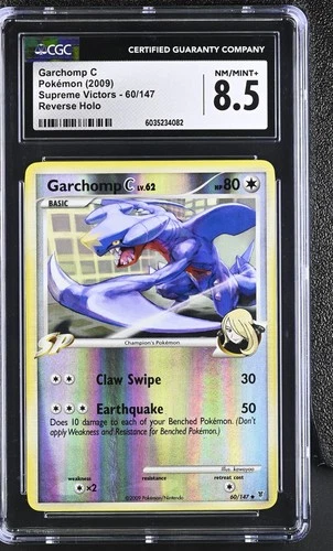 GARCHOMP C 60/147 REVERSE HOLO SUPREME VICTORS POKEMON CGC 8.5 NM/MINT+