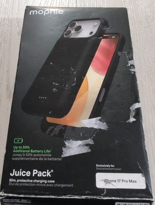 mophie Juice Pack Battery Case for Apple iPhone 17 Pro Max 6.9'' Black GENUINE