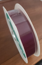 VINTAGE BURGUNDY VELVET RIBBON 1 3/8" x 25 YARDS C G WATER RESISTANT FLOCKED