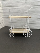 Target Bullseye Playground 2-Tier Mini Coffee Bar Cart W/ Wheels Kitchen Decor