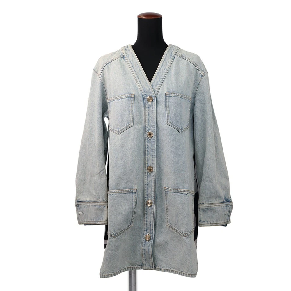 Chanel — CHANEL Long denim jacket Size 38 Cotton100% Blue P70179