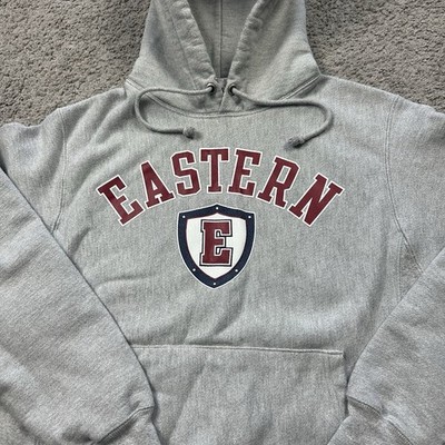 Champion Reverse Weave Hoodie Pullover Gray Eastern University Men s Size S