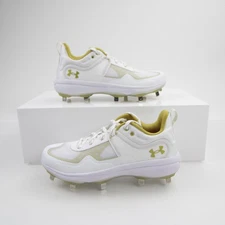 Under Armour Glyde Softball Cleat Women's White/Gold New without Box