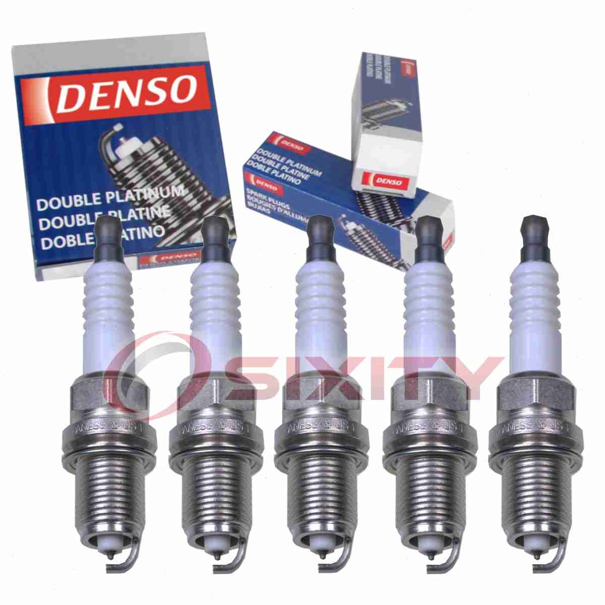 5 pc Denso Platinum Long Life Spark Plugs for 2001-2007 Volvo S60 2.3L 2.4L nx