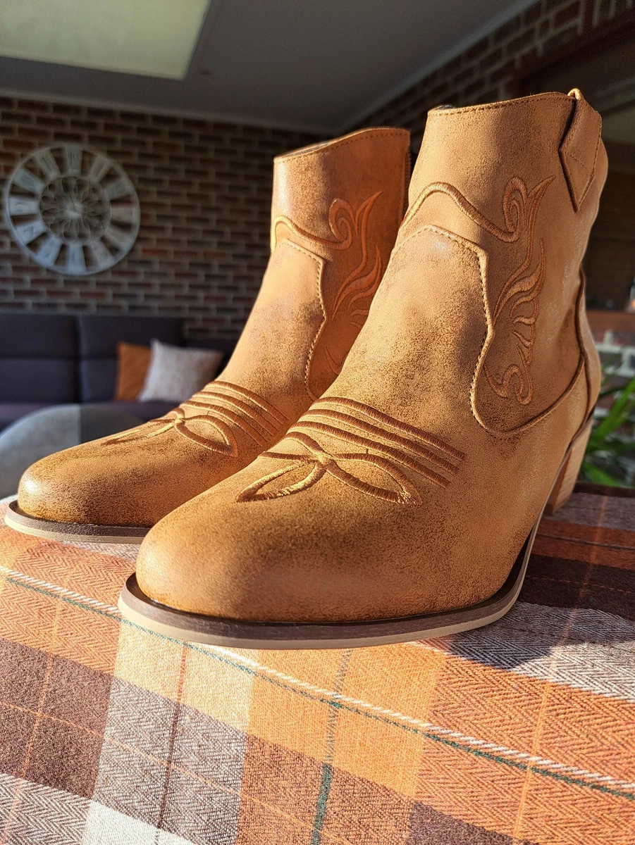 Generisch Bottines Courtes Pour Femme - Couleur Unie - Talon Bloc