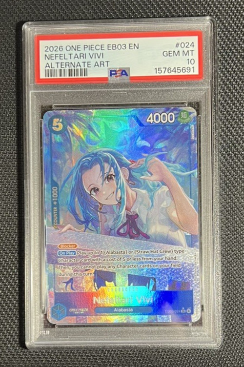 One Piece CCG EB03-024 Nefeltari Vivi Alternate Art English Bandai PSA 10!