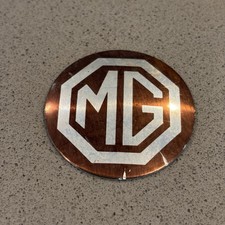 Vintage Mg Mgb Rostyle Wheel Center Cap Emblem Insert Brown Ahh9268b 1970-1980