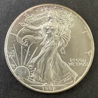 1997 American Silver Eagle .999 Fine Silver US $1 Coin Brilliant Uncirculated