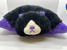 Pillow Pets PeeWee Curious Black Cat Retired Kitty Fluffy Kitten Pre-Owned