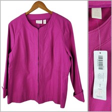 NEW Chicos Jacket Blazer Size 3 16/18 Career Professional Bright Pink Alicia