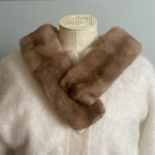 Beautiful Vintage Mink Fur Collar Blonde Light Brown Lined in pristine condition