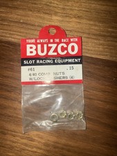 Vintage Slot Car Hardware 1960's 1/24 BUZCO 61 4/40 Comb. Nuts Lock Washers 4p