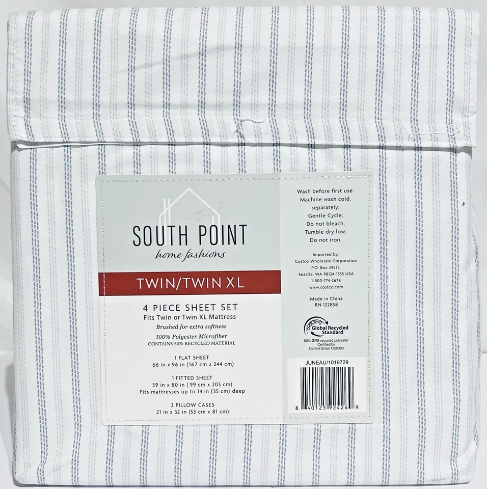 Juego de sábanas impresas de 4 piezas - Full/Twin| 17"" Extra profundo | Fresco, crujiente, transpirable Foto 2 de 2