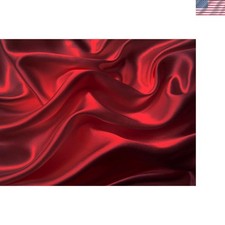 4-Piece King Size Satin Sheet Set with Deep Pockets - Stylish Red Elegance