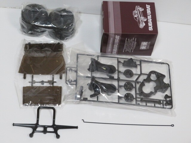 Tamiya 1/10 Subaru Brat silver plated frame Limited edition