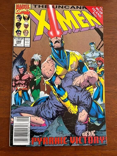 UNCANNY X-MEN # 280 VF NEWSSTAND COPY MARVEL COMICS 1991 X-FACTOR JIM LEE