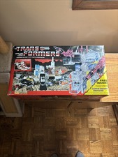 Metroplex 1985 G1 TRANSFORMERS Vintage Autobot Battle Station W Box  GITD Poster