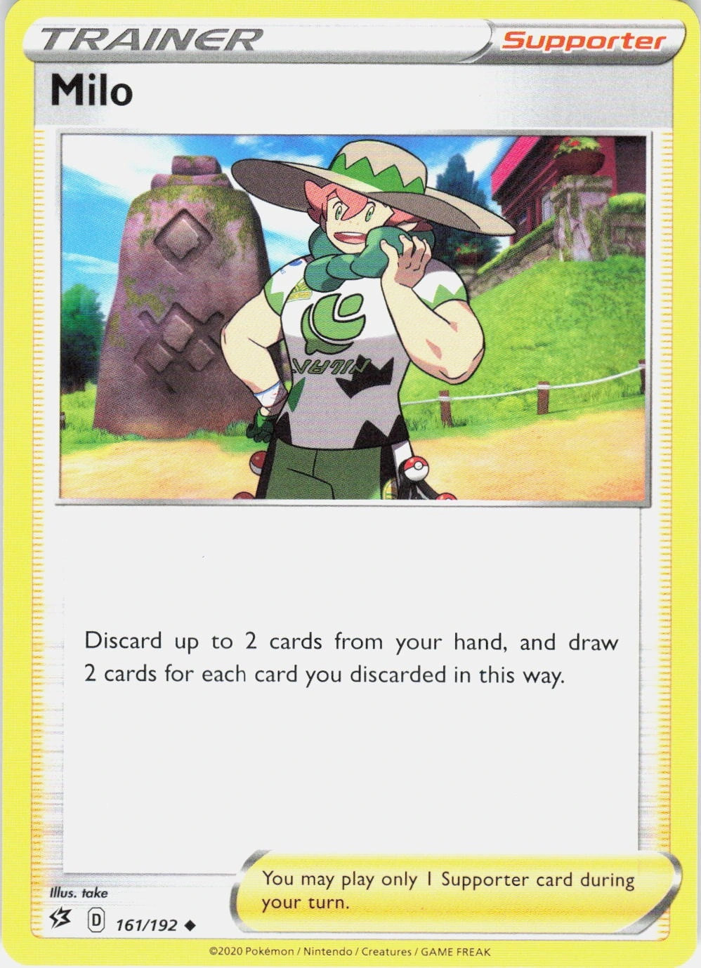 Milo 161/192 Rebel Clash Uncommon LP Pokemon TCG