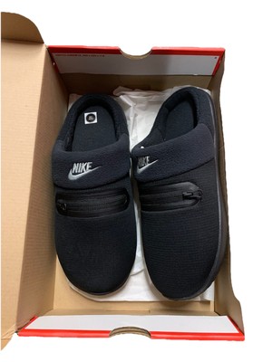 Nike Burrow Slippers Mens Size 10 Black Phantom Slides Comfort Fleece DJ3130 002