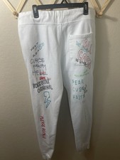 Rockstar Original Sweatpants Men s Unisex 2XL XXL Graffiti Y2K White Street Wear