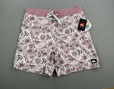 Quiksilver Mens Treasure Volley Lined Swim Shorts Dusty Rose Sz M - $80