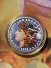 1921s Morgan Silver Dollar Colorized Obverse & Reverse 90% Silver