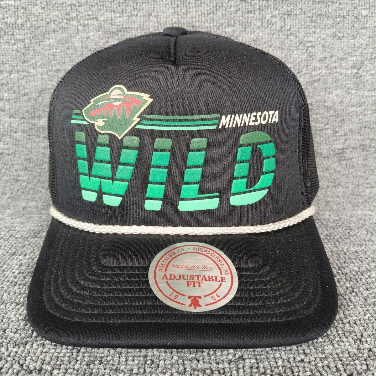Mitchell & Ness Minnesota Wild NHL Trucker Hat Black Snapback