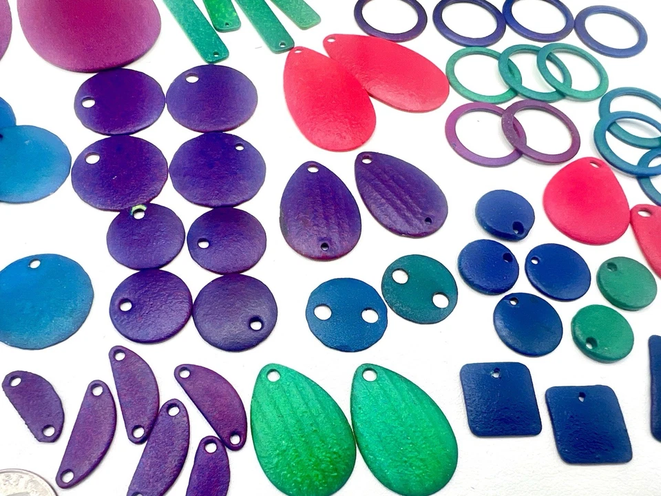 62 шт. винтажные фурнитура в форме меди с эмалированным покрытием для изготовления ювелирных изделий лот A - Изображение 2 из 4