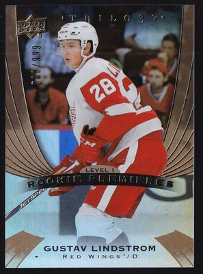 2020-21 Upper Deck Trilogy Premieres /999 Level 1 Gustav Lindstrom #53 Rookie RC