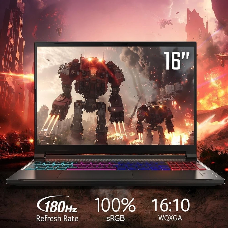Acer Nitro V 16" 180Hz Gaming Laptop RTX 5050 AMD Ryzen 7 260 64GB RAM 2TB SSD - Image 4 of 4