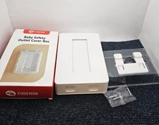 (QTY 2) EUDEMON B6211-1: Baby Safety Electrical Outlet Cover Box Childproof Plug