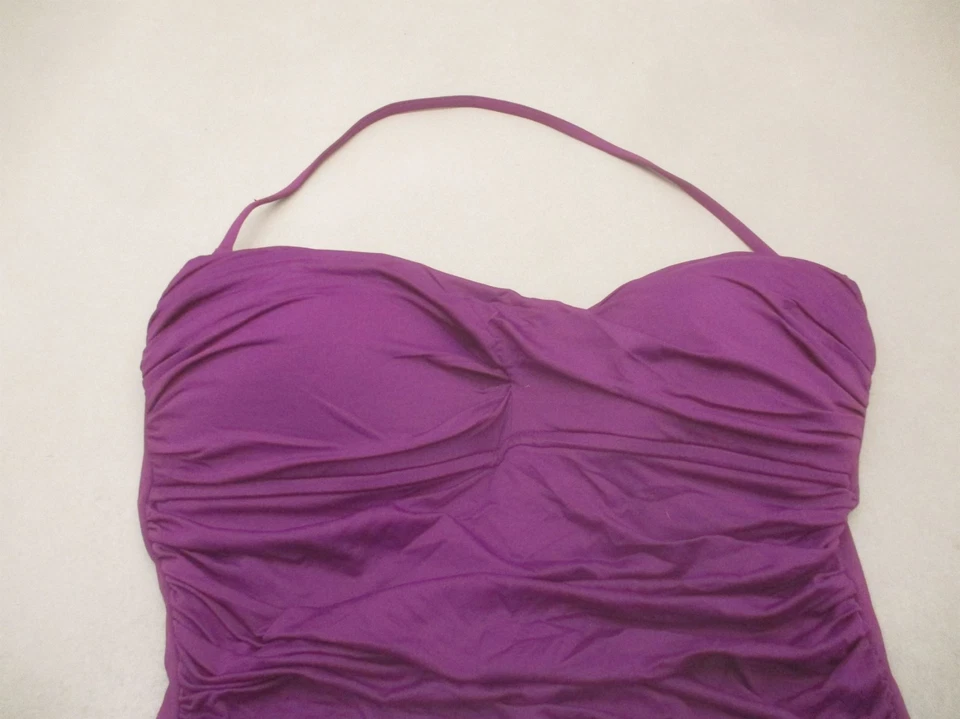 La Blanca Size 10 Womens Lined Wireless Ruched Halter One-Piece Swim Suit 10H - Image 2 of 4