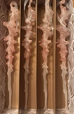 New Coastal Collection Pink Glitter Sparkle Coral Sea Life Ornament Lot 4