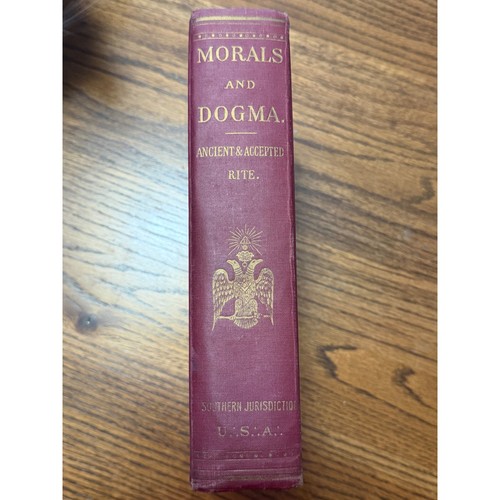 Cover of Morals and Dogma Albert Pike 1956 Masonic Scottish Rite Southern Jurisdiction